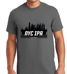 Solid Grey T-Shirt featuring original NYC IPA® brand logo - SOLD OUT