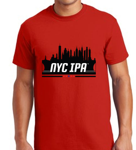 Deep Red T-Shirt featuring original NYC IPA® brand logo - SOLD OUT